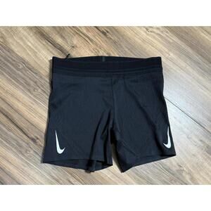Nike Black Women’s Athletic Shorts with White Swoosh